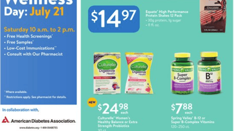 Walmart 'Wellness Day' Circular Feature